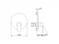 Смеситель для душа Cisal Alma A30BM010 схема 2