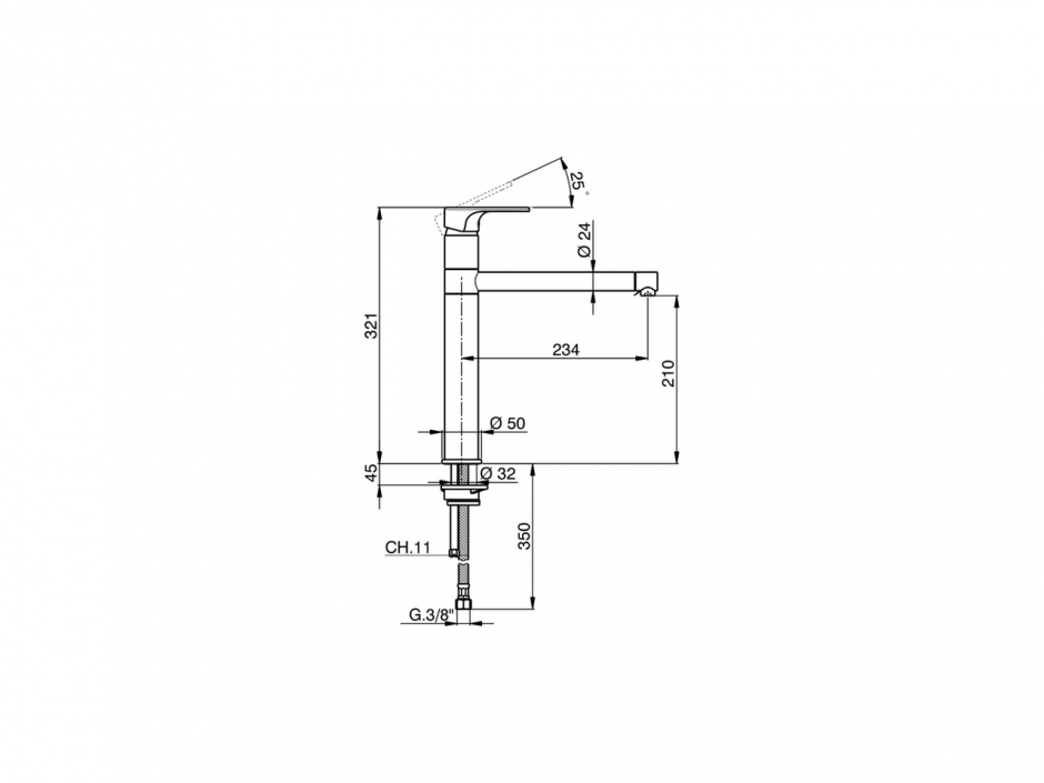 Смеситель для кухни Cisal Kitchen A3001580 ФОТО