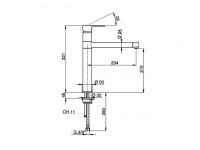 Смеситель для кухни Cisal Kitchen C2001580 схема 2