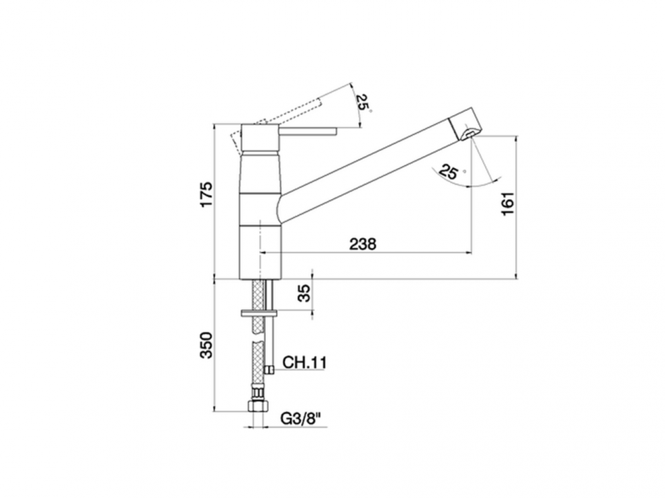 Смеситель для кухни Cisal Kitchen CV000580 ФОТО