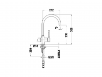 Смеситель для кухни Cisal Kitchen LC000010 схема 2