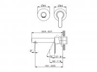 Смеситель для раковины Cisal Tender C2005510/C2005511/C2005512 схема 4