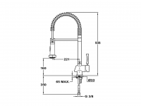 Смеситель для кухни Cisal Kitchen LC000110 схема 2