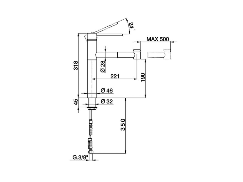 Смеситель для кухни Cisal Kitchen LL002570 ФОТО