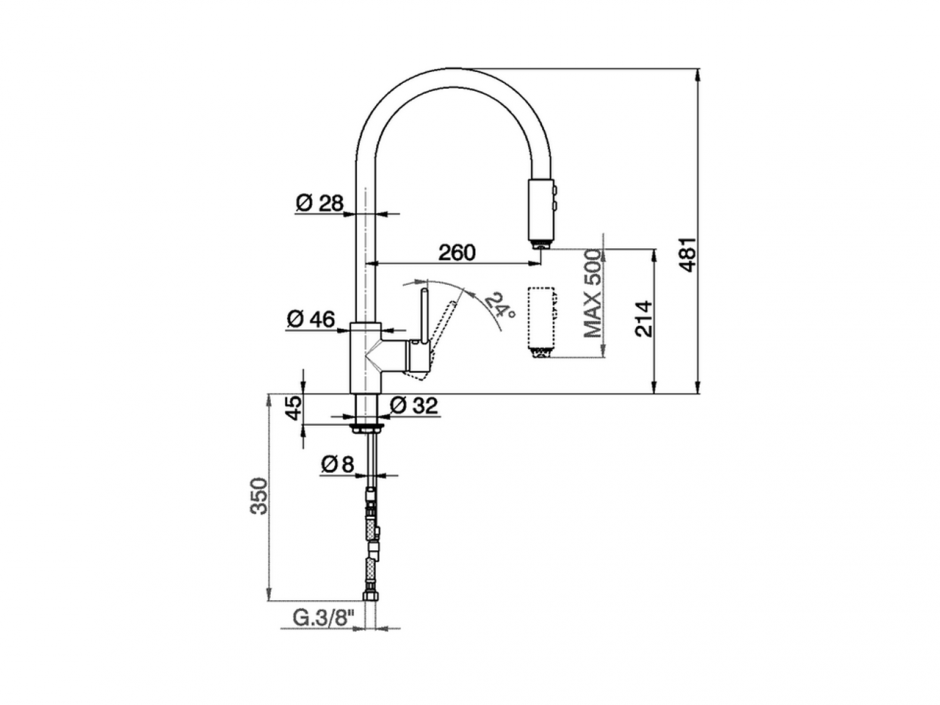 Смеситель для кухни Cisal Kitchen LL000570 ФОТО