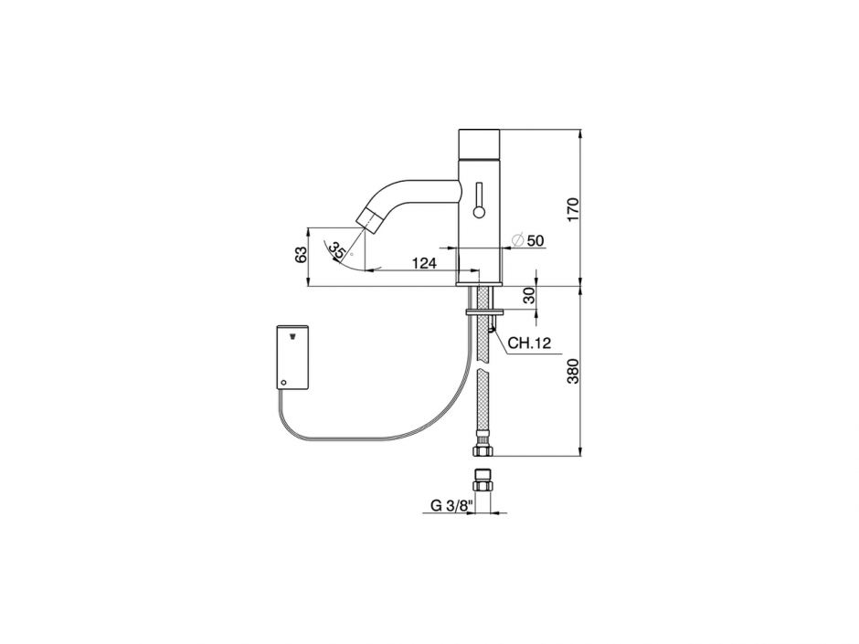 Смеситель для раковины Cisal Tronic TN000540 ФОТО