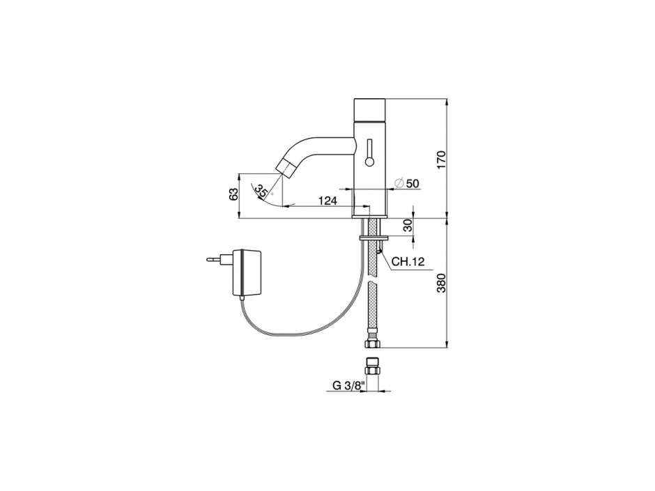 Смеситель для раковины Cisal Tronic TN000541 ФОТО