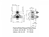 Внутренняя часть смесителя Cisal ZA019200 схема 2