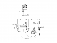 Смеситель для ванны Cisal Wave WE000260 схема 2