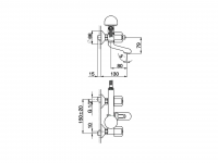 Смеситель для ванны Cisal Tr TR000130/TR000102 схема 4