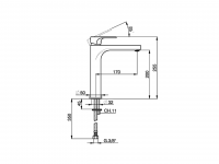 Смеситель для раковины Cisal Alma Energy Save A3003545 схема 2