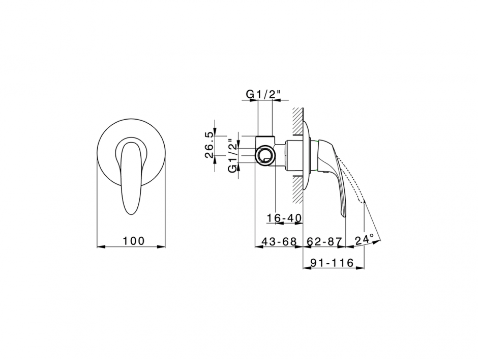 Смеситель для душа Cisal Flash FL000300 ФОТО