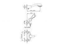 Смеситель для душа Cisal Mito 3 M3000440/M3000450 схема 4