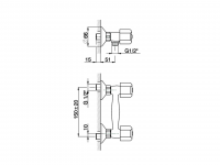 Смеситель для душа Cisal Tr TR000441 схема 2