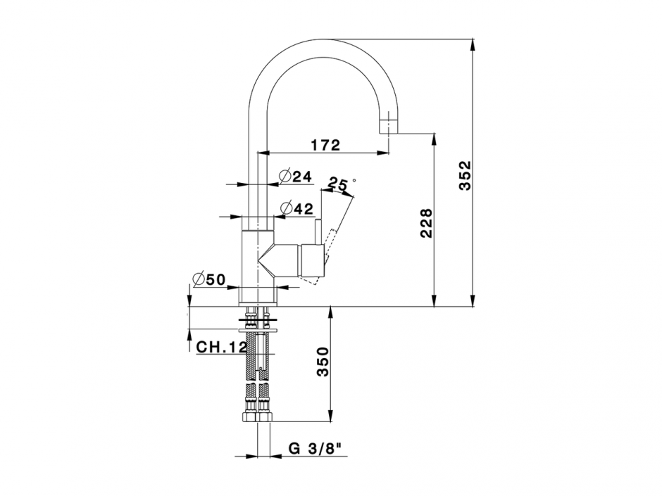 Смеситель для кухни Cisal Kitchen Energy Save LN000535 ФОТО