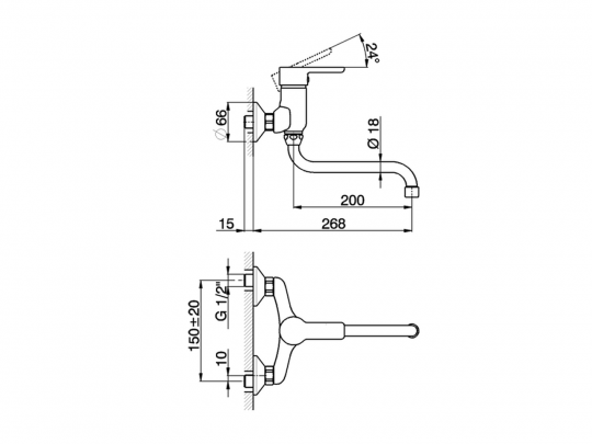 Смеситель для кухни Cisal Kitchen SC000402 схема 2