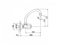 Смеситель для кухни Cisal Tr TR000430 схема 2