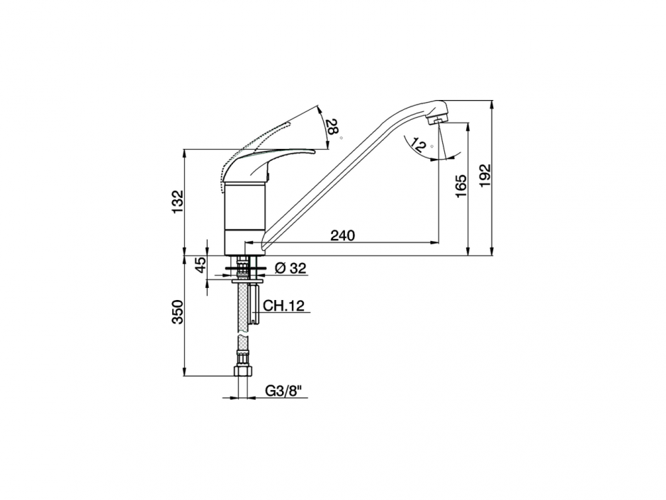 Смеситель для кухни Cisal Kitchen MA000580 ФОТО