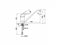 Смеситель для кухни Cisal Kitchen MA000580 схема 2