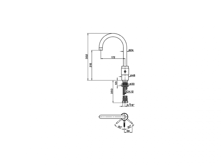 Смеситель для раковины Cisal Step ST000530 ФОТО