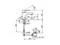 Смеситель для раковины Cisal Alma Energy Save A3000515/A3000545 схема 2