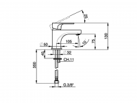 Смеситель для раковины Cisal Alma Energy Save A3000515/A3000545 схема 4