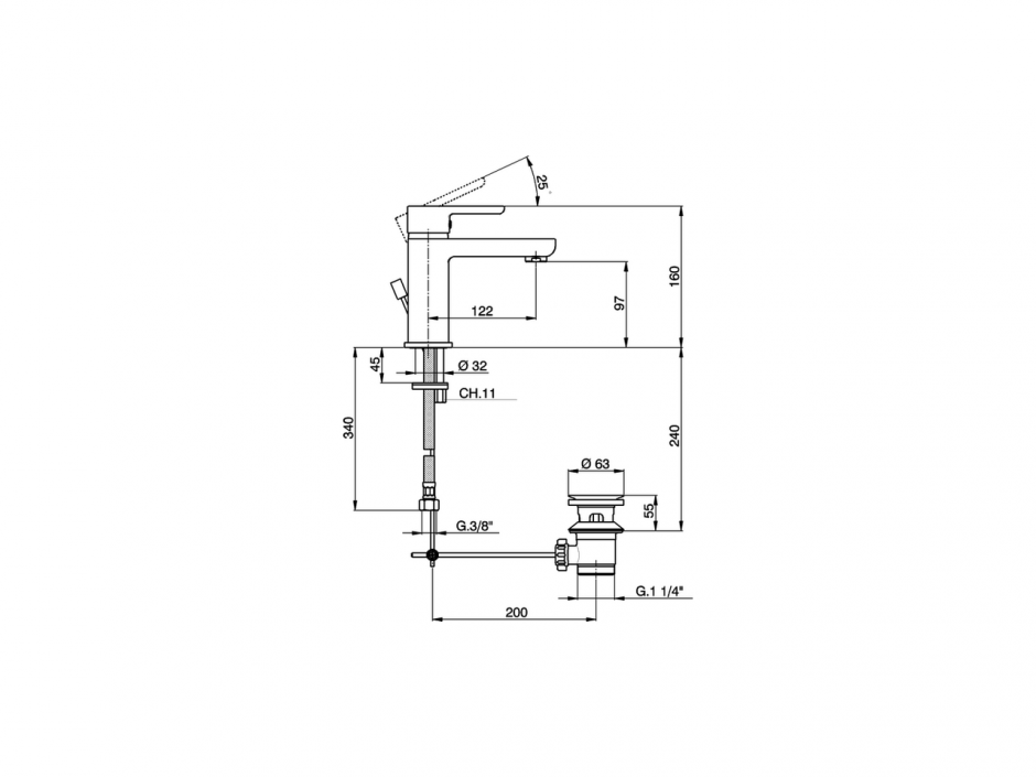 Смеситель для раковины Cisal Softcube SC000490/SC000510 ФОТО