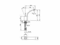 Смеситель для раковины Cisal Wave WA000512/WA000542 схема 3