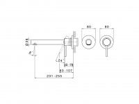 Смеситель для раковины Cisal Nuova City CV005510/CV005511/CV005512 схема 6