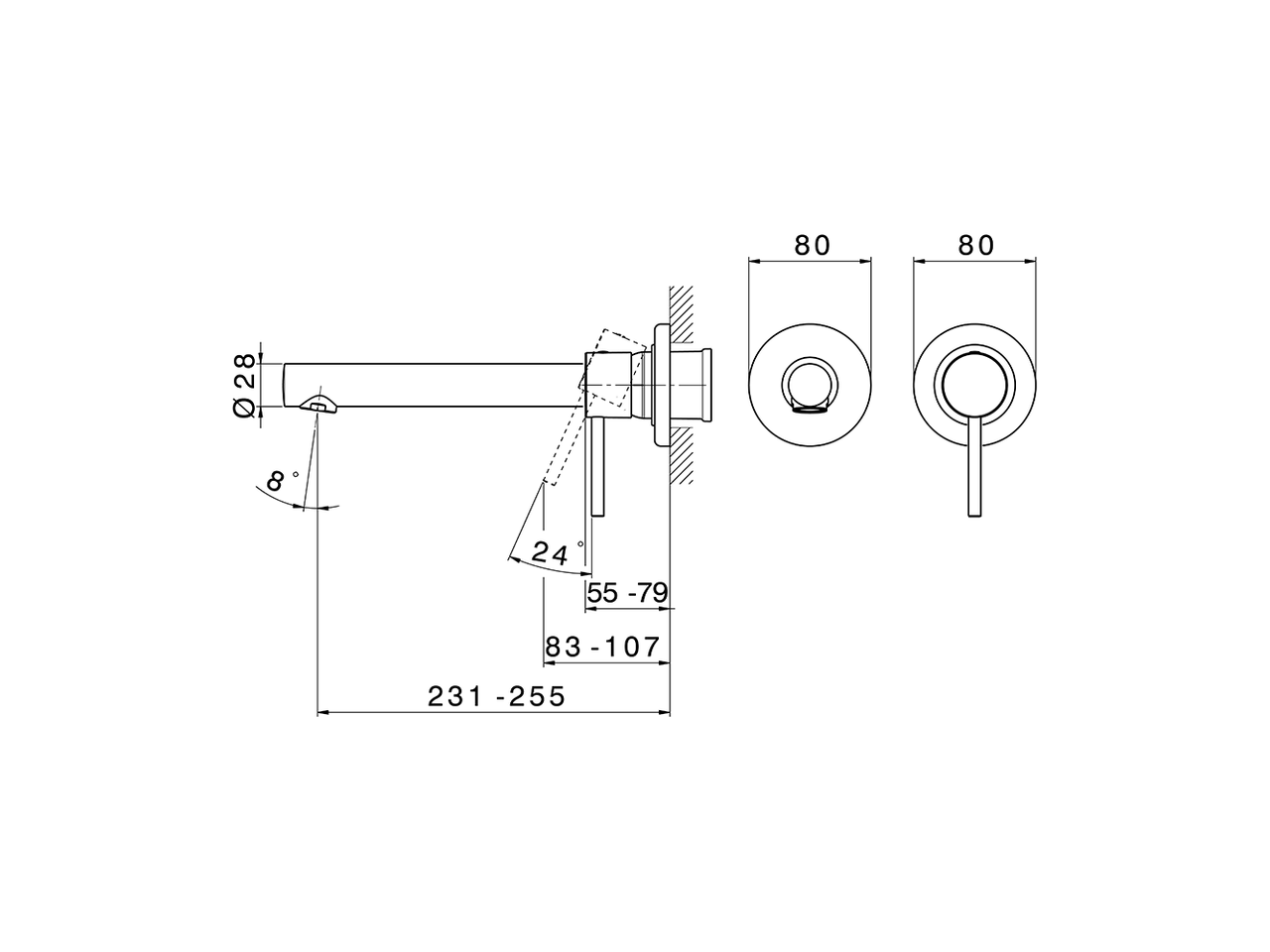 Смеситель для раковины Cisal Nuova City CV005510/CV005511/CV005512 схема 6