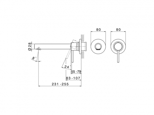 Смеситель для раковины Cisal Nuova City CV005510/CV005511/CV005512 схема 6