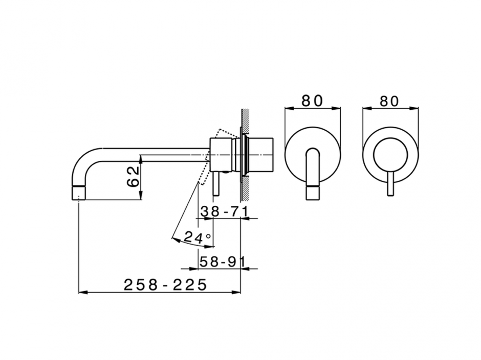 Смеситель для раковины Cisal Less Minimal LM005516/LM005517/LM005518 ФОТО