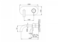 Смеситель для раковины Cisal Nuova Less LN005510/LN005511/LN005512 схема 2