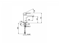 Смеситель для раковины Cisal Alma A3000490/A3000500 схема 4