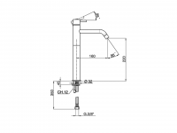 Смеситель для раковины Cisal Less Minimal LM002540/LM003540 схема 4