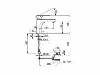 Смеситель для раковины Cisal Alma Energy Save A3000495/A3000505 схема 2