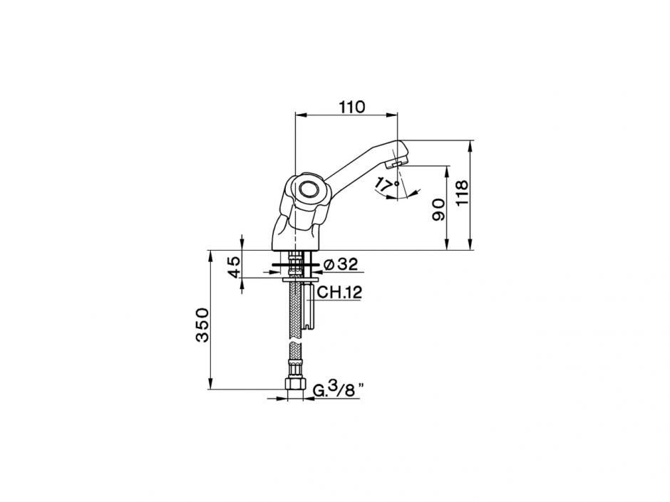 Смеситель для раковины Cisal Tr TR000540/TR000518 ФОТО