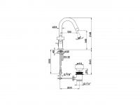 Смеситель для раковины Cisal Barcelona BA000510 схема 2