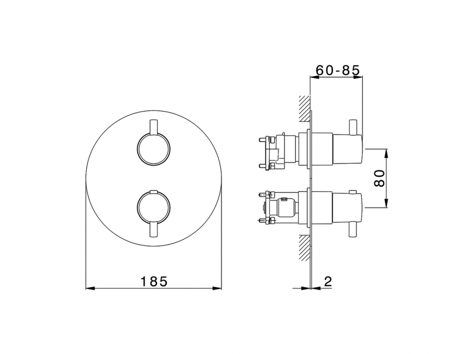 Смеситель для ванны и душа Cisal Less Minimal LM0BT030 ФОТО