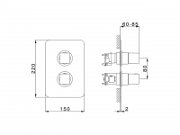 Смеситель для ванны и душа Cisal Cubic CU0BT030 схема 2