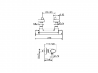 Смеситель для душа Cisal Alma A3T01010 схема 2