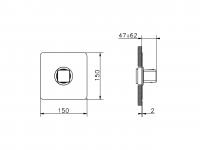 Смеситель для душа Cisal Cubic CU007200 схема 2