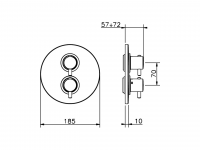 Смеситель для душа Cisal Nuova City CV007300 схема 2