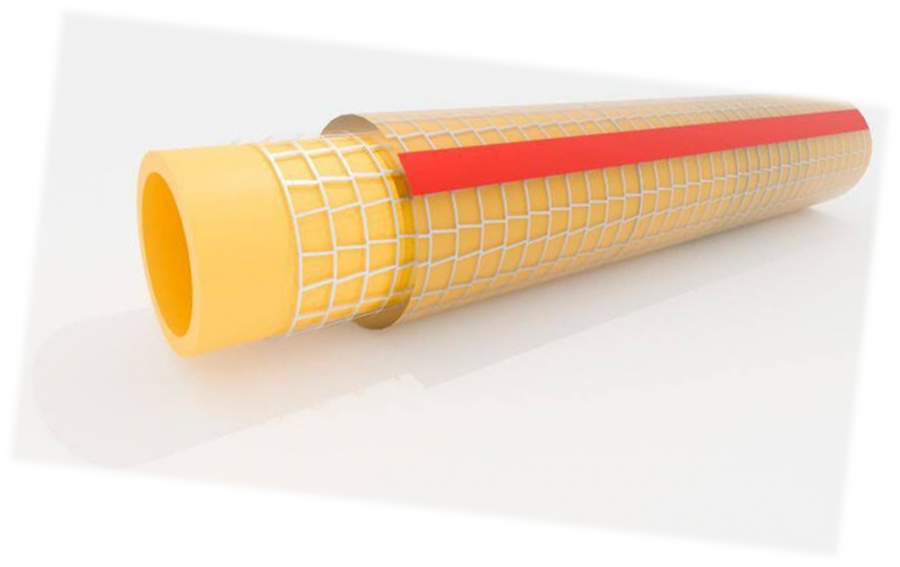Шланг ПВХ "SILICON AQWAVIM" армир. 3-х слойный (18х24) D-3/4 (50 м) Толщина стенки 3 мм. 18 атм