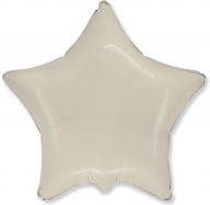 Шар (18/45) Звезда, Кремовый, Сатин