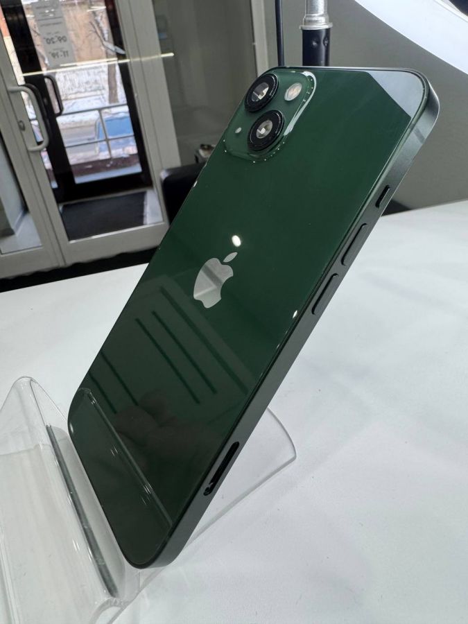 Apple iPhone корпус 13 в сборе со шлейфами, стеклом камеры оригинал с разбора (снятый) рамка потертости   зеленый