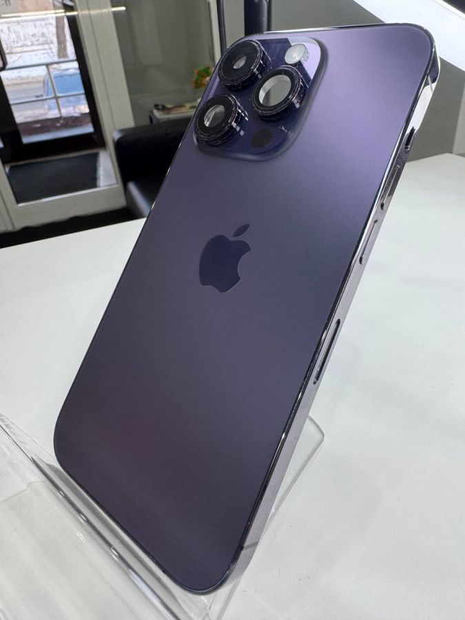 Apple iPhone корпус 14 Pro сборе со шлейфами, стеклом камеры оригинал с разбора (снятый) мелкие потертости на рамке фиолетовый