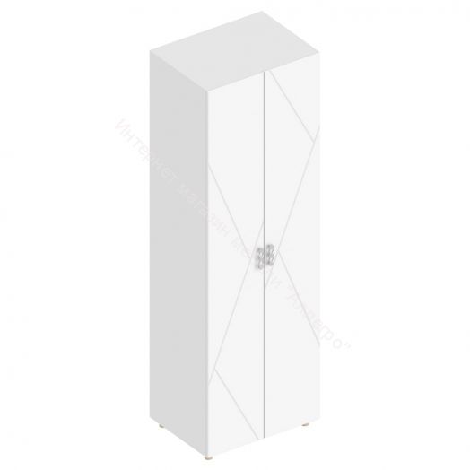 Шкаф 2-ств. с 2-мя отделениями "Сандра" Белый лофт