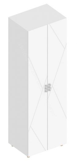 Шкаф 2-ств. с 2-мя отделениями "Сандра" Белый лофт