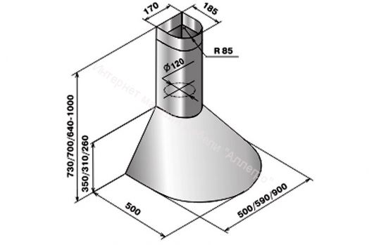 Вытяжка ELIKOR Эпсилон 50П-430-П3Л (КВ II М-430-50-58) белый серебряный кант